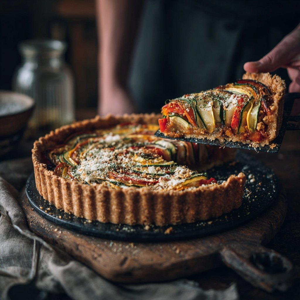 Savory Rustic Ratatouille Tart