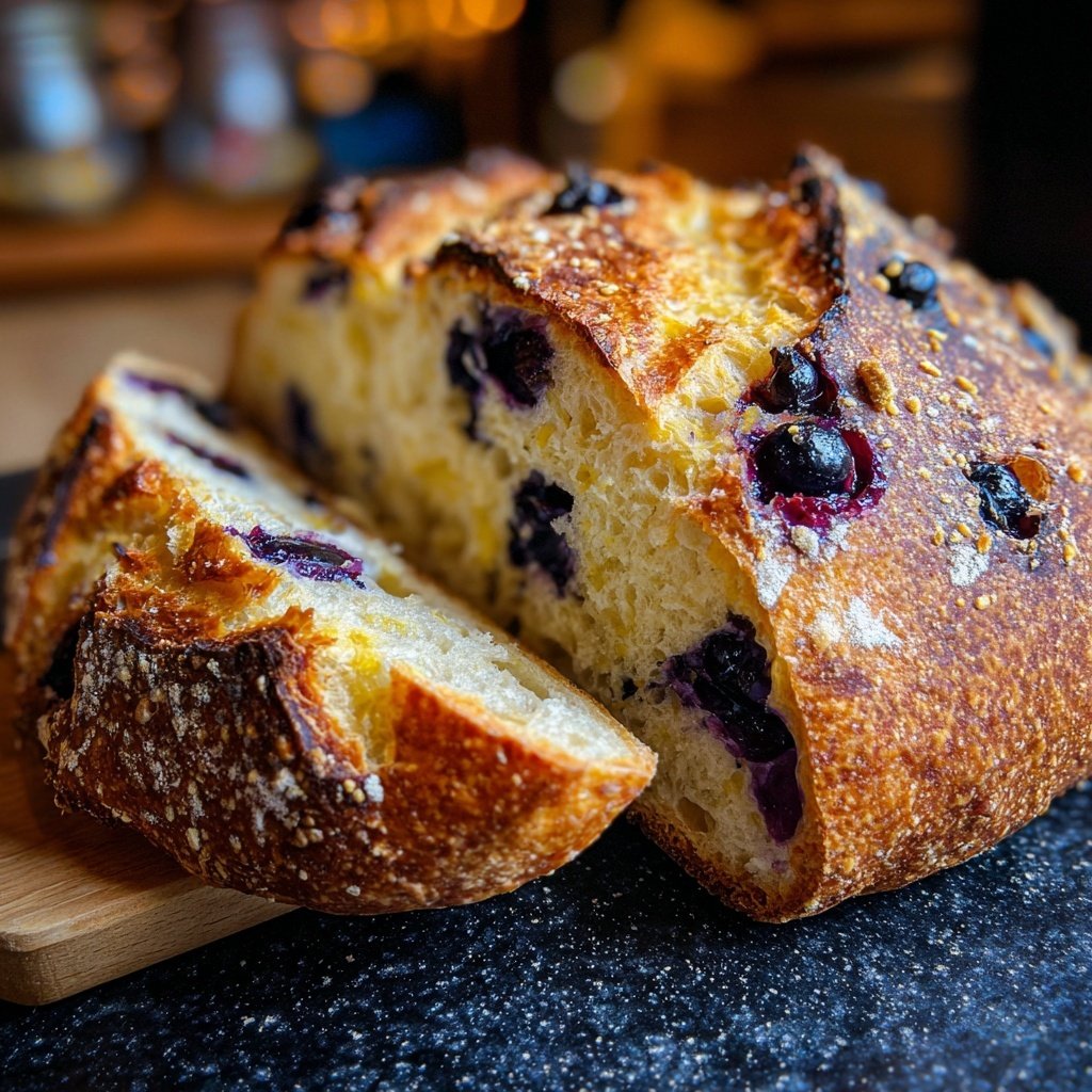 Tangy Lemon Blueberry Sourdough Bread Bake