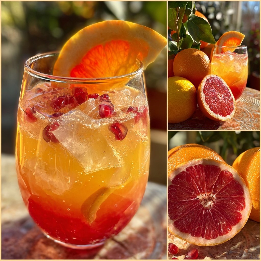 Winter Citrus Sparkler Mocktail