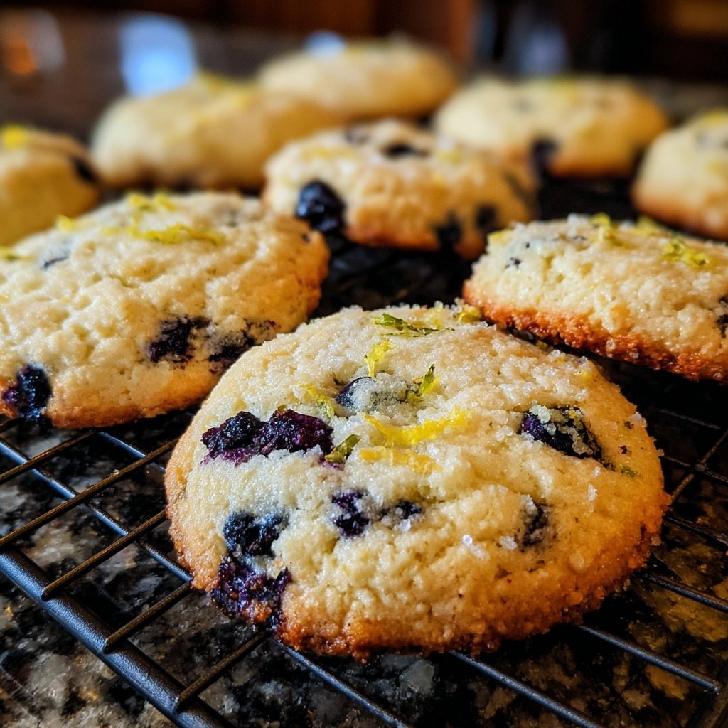 Zesty Lemon Blueberry Cookies