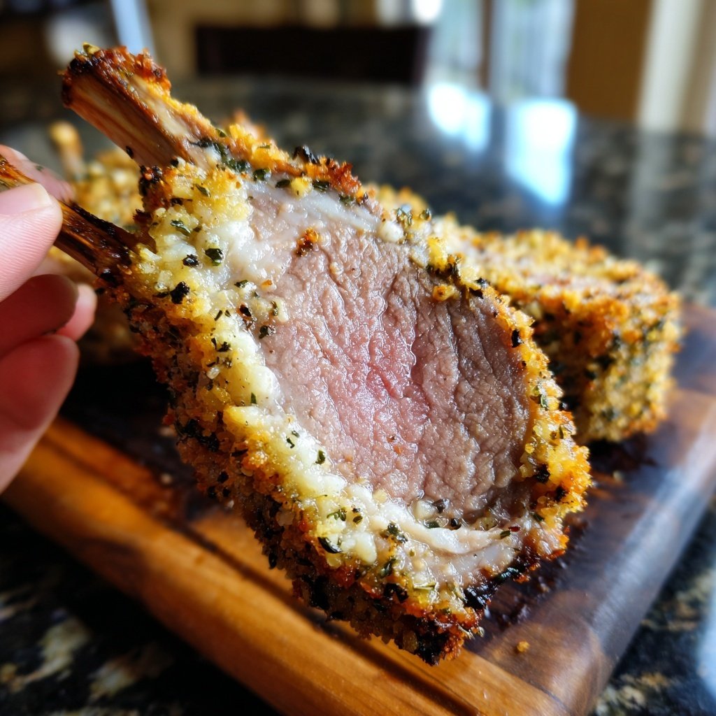 Garlic Herb Crusted Lamb Rack