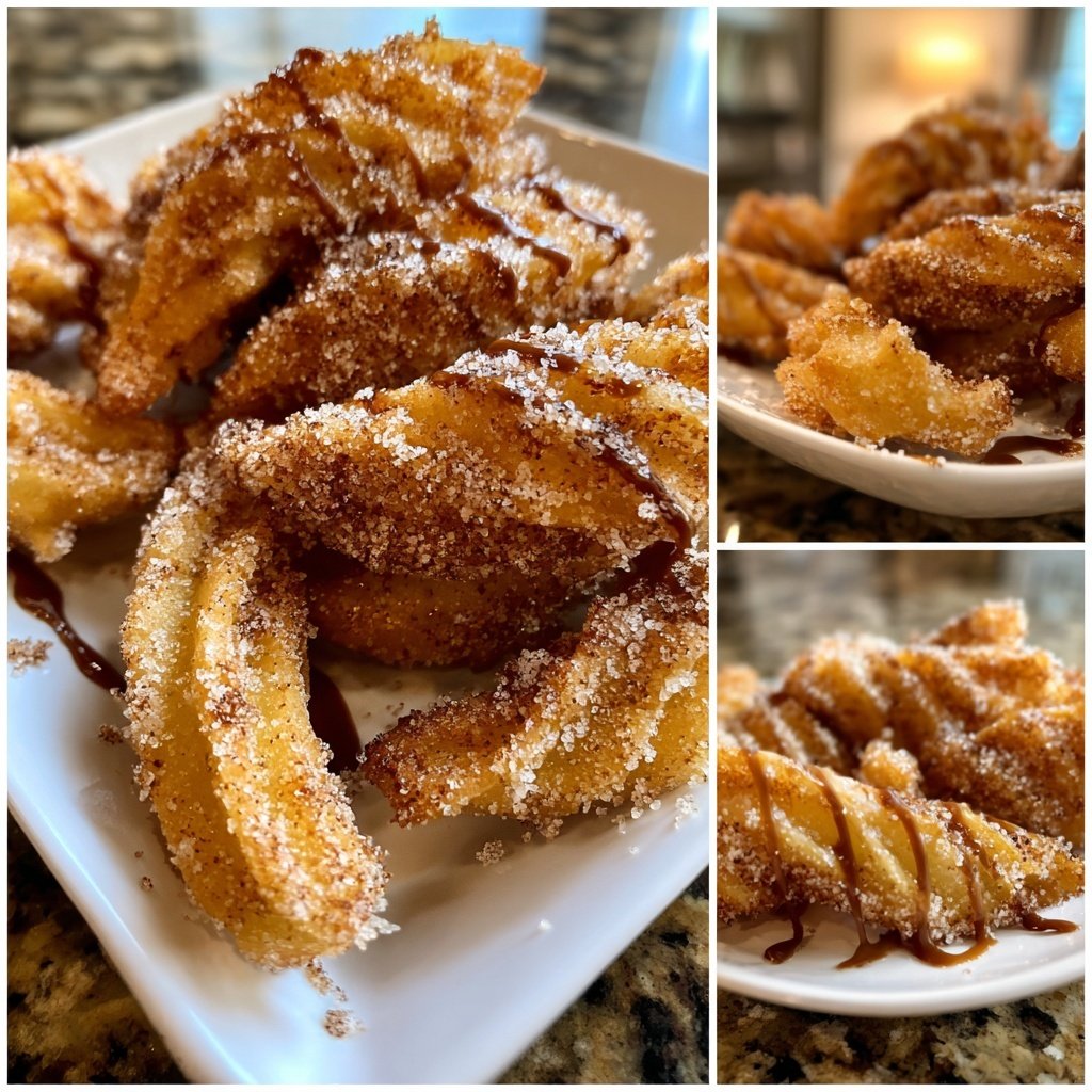 Christmas Tree Churros with Cinnamon