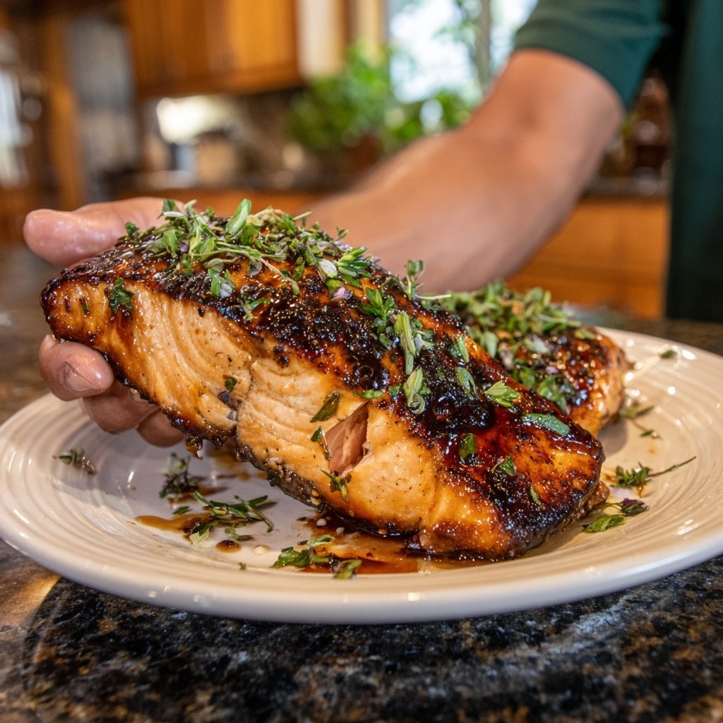 Elegant Grilled Salmon with Glaze