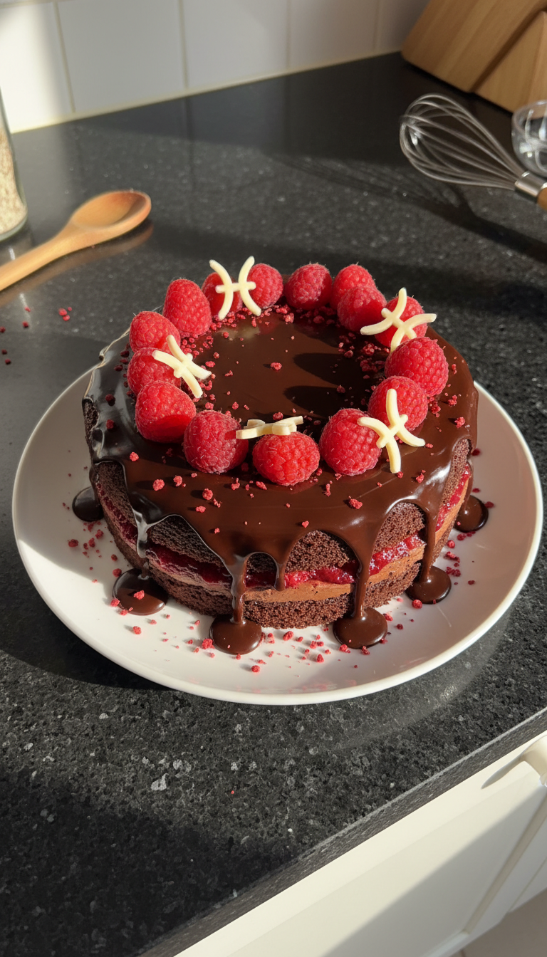 Pisces Chocolate Raspberry Cake