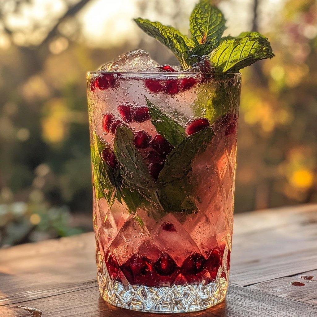 Festive Winter Pomegranate Mojito