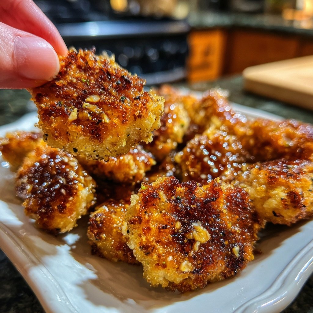 Baked Honey Garlic Chicken Nuggets