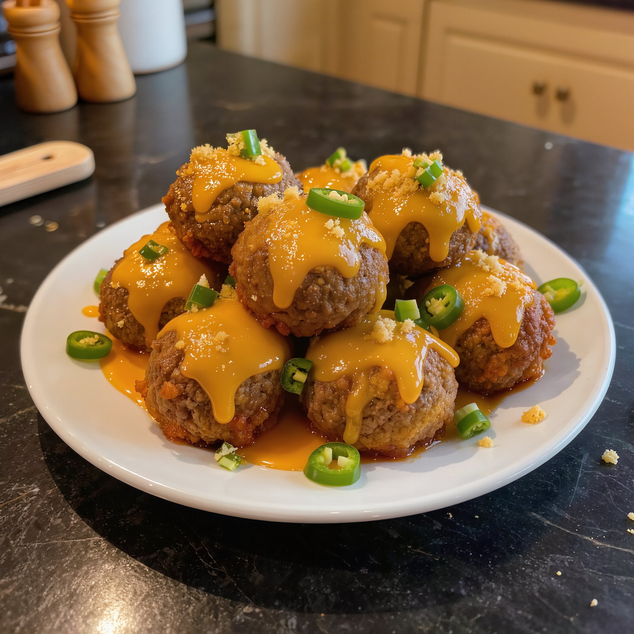 Beef and Cheese Jalapeno Balls