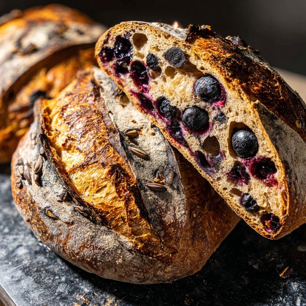 Lemon Blueberry Sourdough with Anise Seed