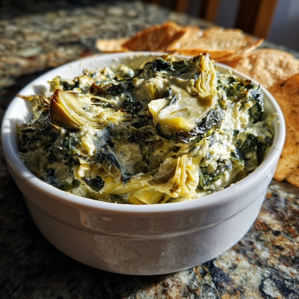 Cheesy Spinach and Artichoke Dip