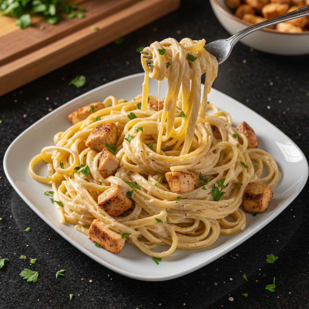Valentine's Day Chicken Alfredo