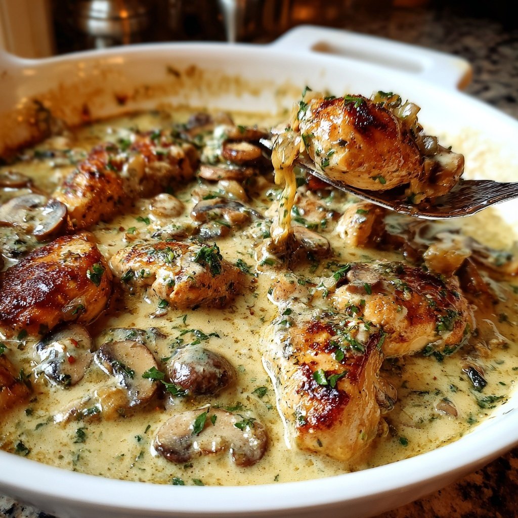 Creamy Mushroom Chicken Skillet