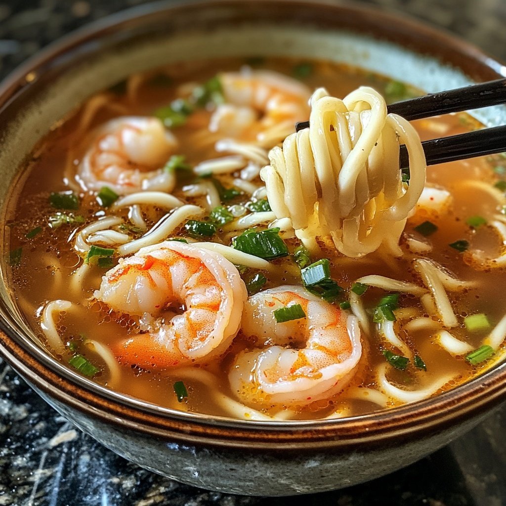 Chinese Shrimp Noodle Soup