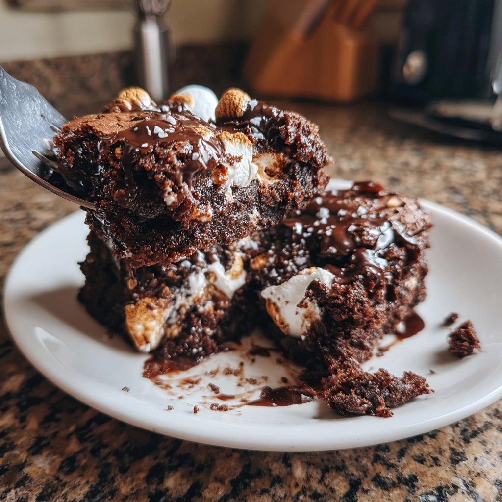 Sourdough Discard Brownies with Marshmallow