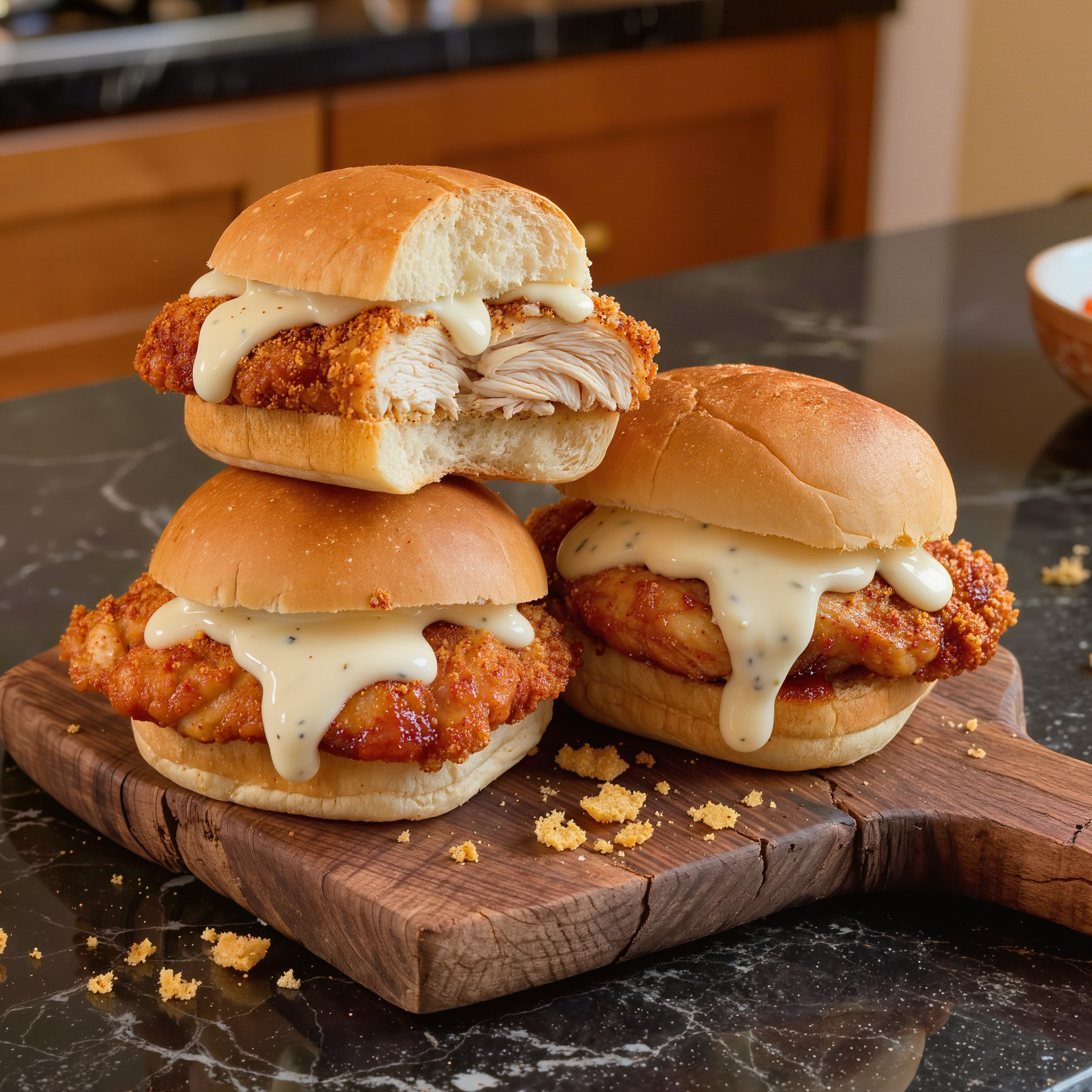 Cajun Chicken Sliders with Ranch