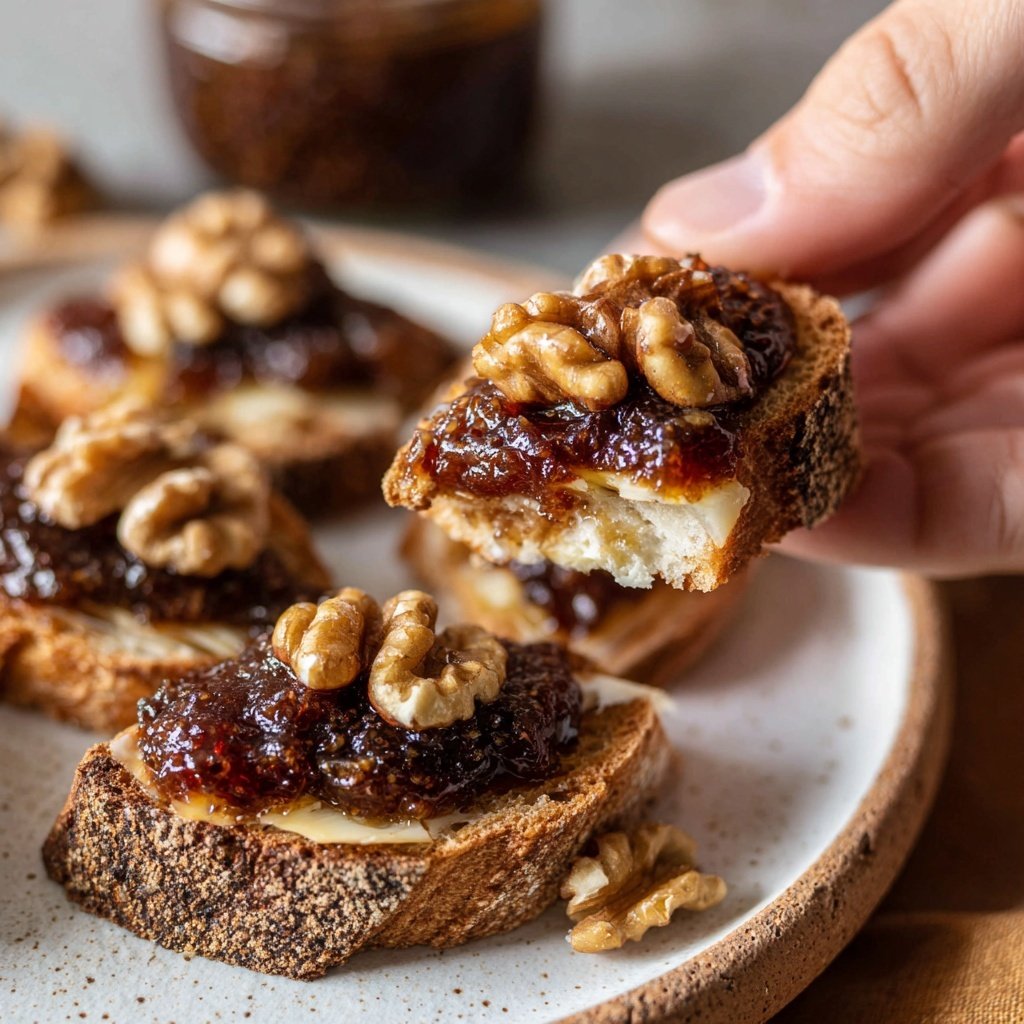 Brie Apple Butter Crostini