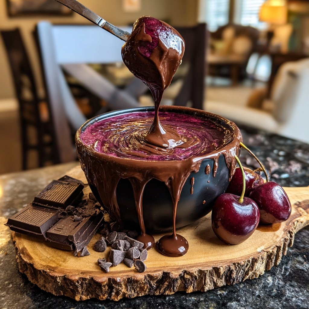 Chocolate Cherry Fondue Heaven