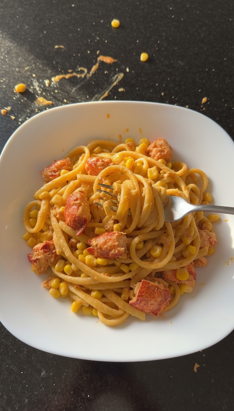 Zesty Lobster and Corn Pasta
