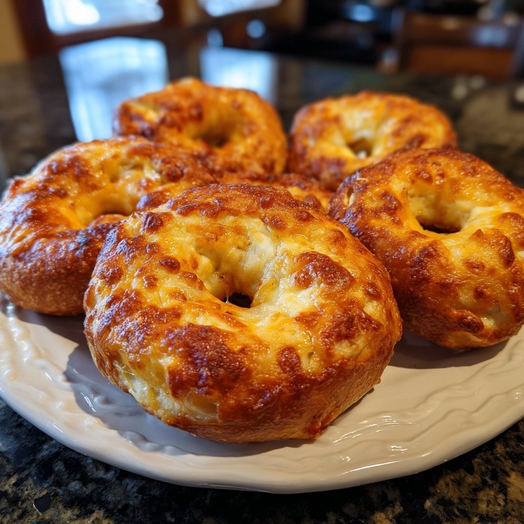 Protein Bagels with Jalapeño Cheddar Cheese