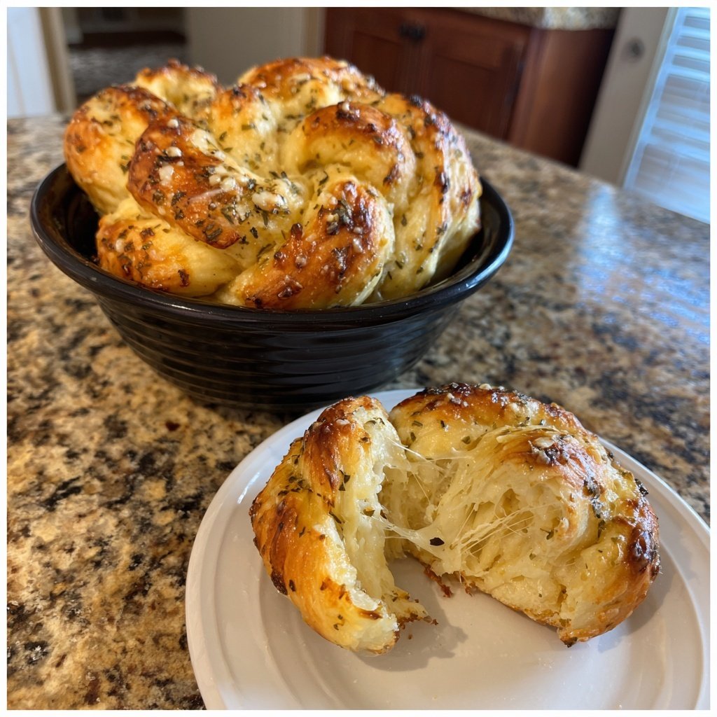 Savory Garlic Parmesan Knots
