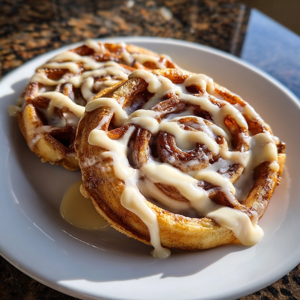 Cinnamon Roll Waffles Recipe