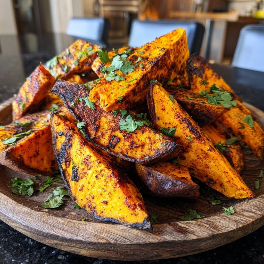 Chili Lime Roasted Sweet Potatoes