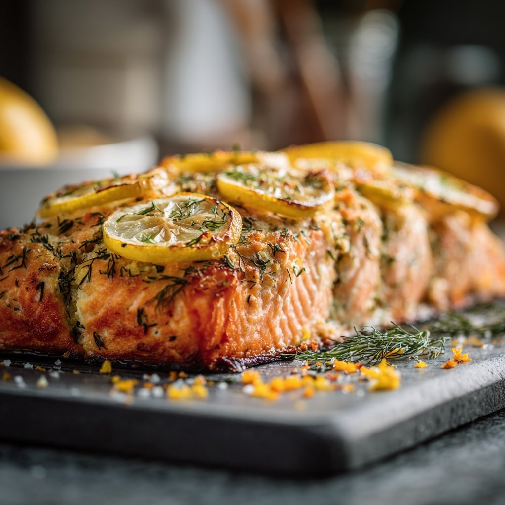 Zesty Lemon Dill Salmon Bake