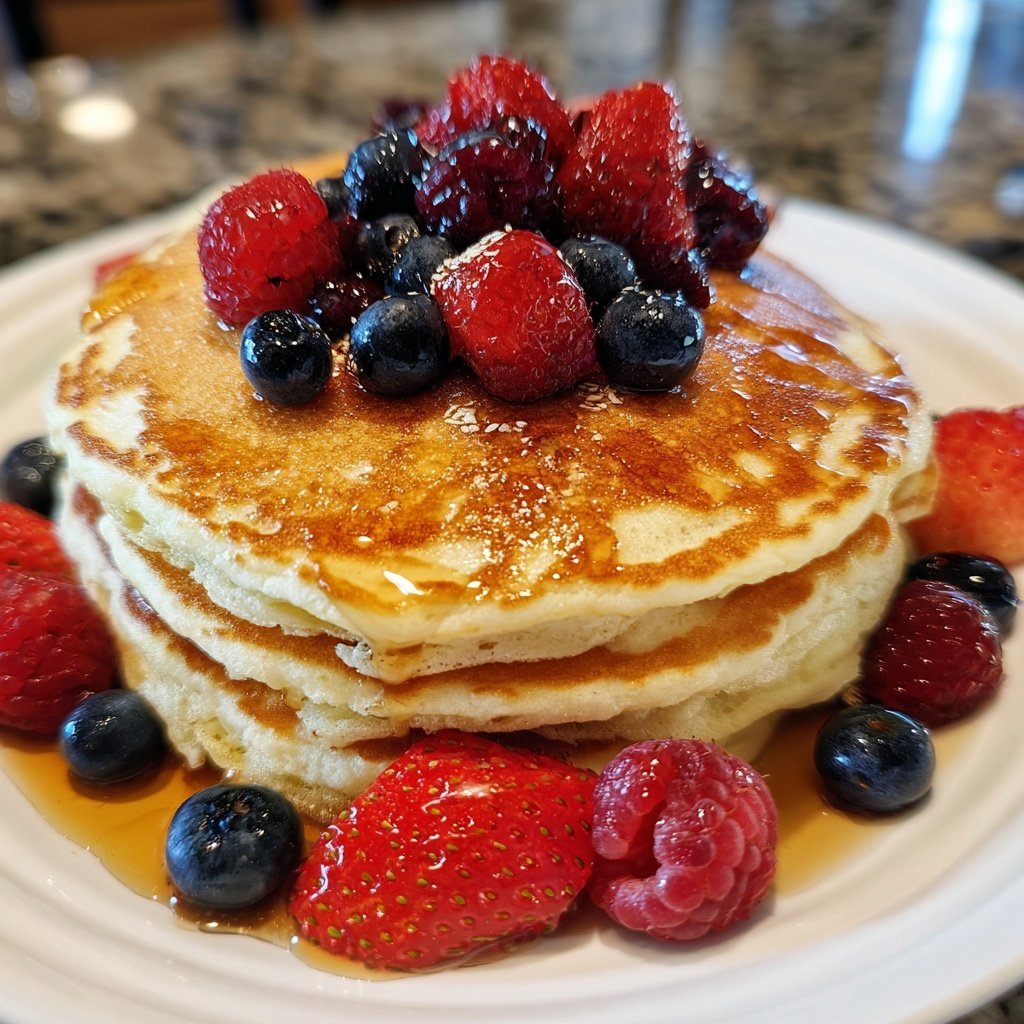 Biggest Loser Pancakes with Berries