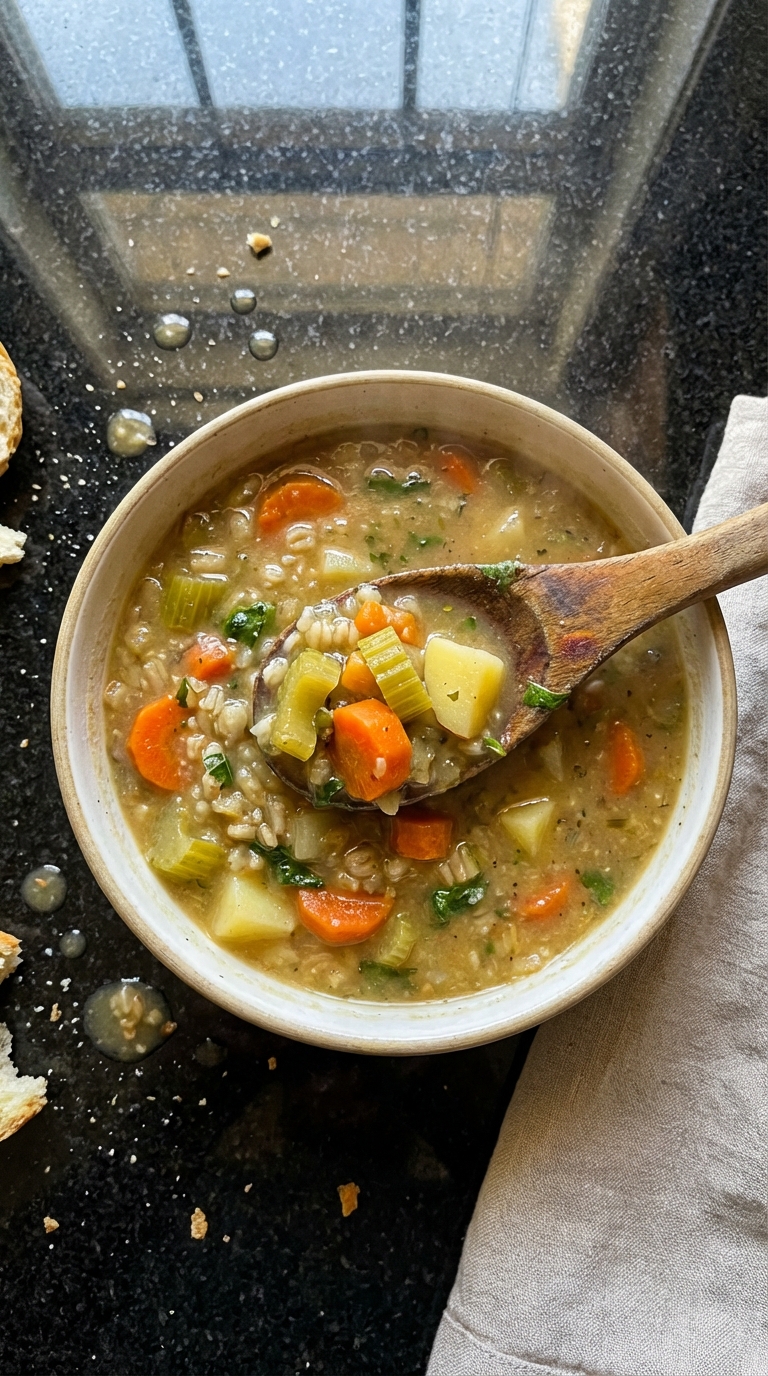 Warm Vegetable Barley Soup