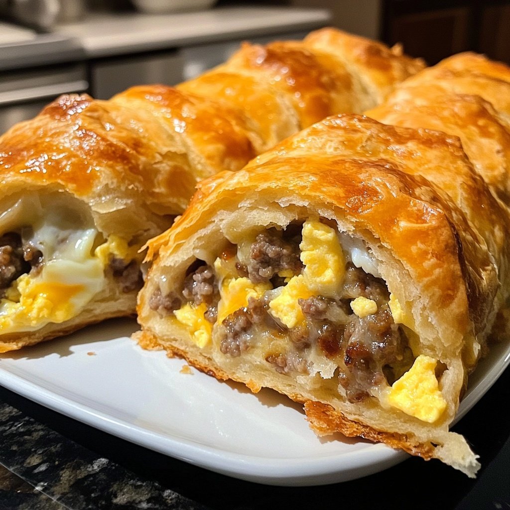 Quick & Delicious Sausage Egg Breakfast Rolls